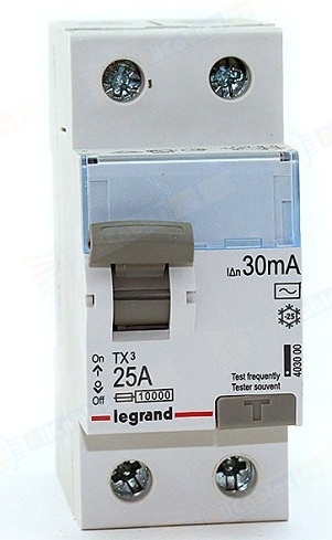 Legrand Выключатель дифференциального тока ВДТ TX3  2П 25A 30MA -AC